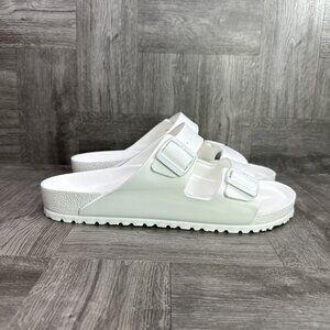 Birkenstock Arizona Men's size 11/EURO 44 White Rubber Slides